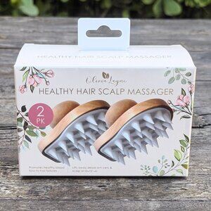 Olivia Layne Healthy Hair Scalp Massager Set 2-pack New in Box Waterproof